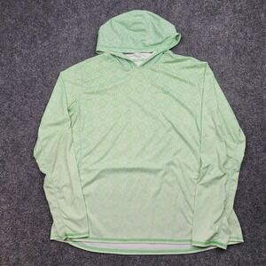 Simms SolarFlex Shirt Womens XL Green Hooded Long Sleeve Fishing UPF Quick Dry